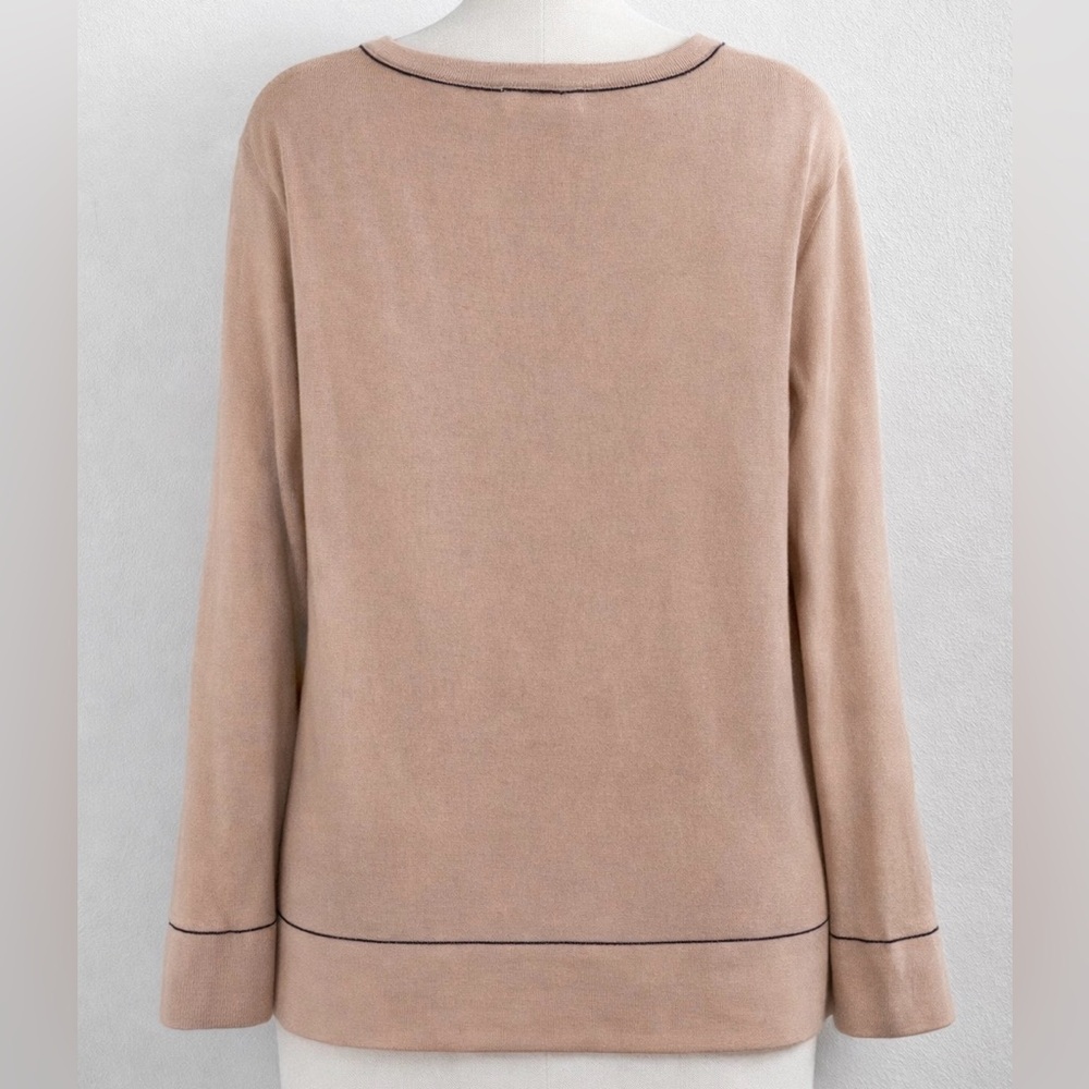 Calvin Klein Women’s Sweater L Pink Long Sleeve Pullover Top Lightweight Knit - Picture 2 of 8